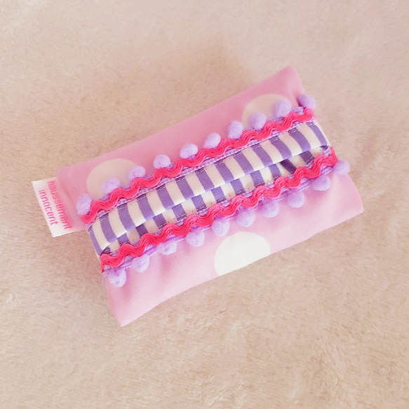 粉紅少女兒童口袋紙巾盒 第2張的照片