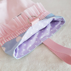 淡藍色和粉色荷葉邊帆布鞋盒 尺寸可變 第4張的照片