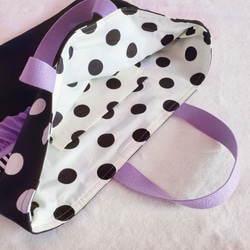 紫色荷葉邊和單色時尚課包【尺寸可變】 第3張的照片
