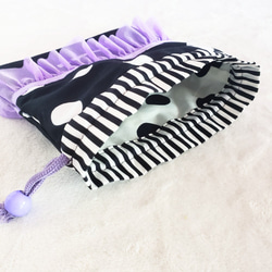 紫色褶邊單色時尚杯形牙刷架【尺寸多變】 第3張的照片