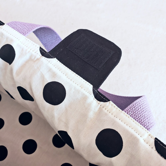 紫色帆布飾邊 Pianica 手袋 第4張的照片