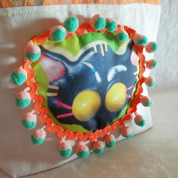 アイシングクッキーとフリルのトートバッグ･猫　「エドマッチョ」コラボ 2枚目の画像