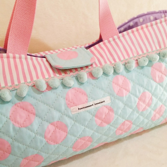 粉彩領擺動糖果絎縫pianica袋（訂購生產） 第2張的照片