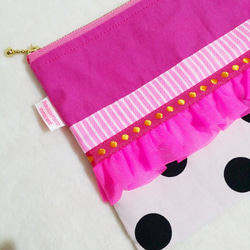 Yurippepepe客戶訂貨單色和粉紅色拉鍊袋 第2張的照片
