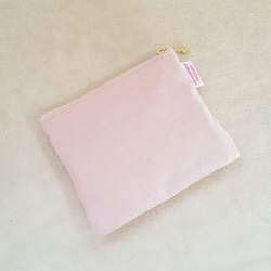 ピンクとドットのポーチ付きポケットティッシュケース 3枚目の画像