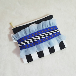 Mizuki-san口袋紙巾盒，帶有訂購物品藍色 第1張的照片