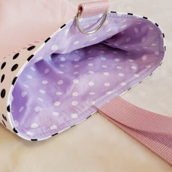 帆布とスカラップのシューズケース　pink　サイズ変更可能 3枚目の画像
