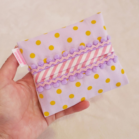 口袋紙巾盒，口袋紫色 第1張的照片