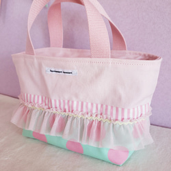 午餐袋粉色帆布防寒片綠色【定做】 第5張的照片