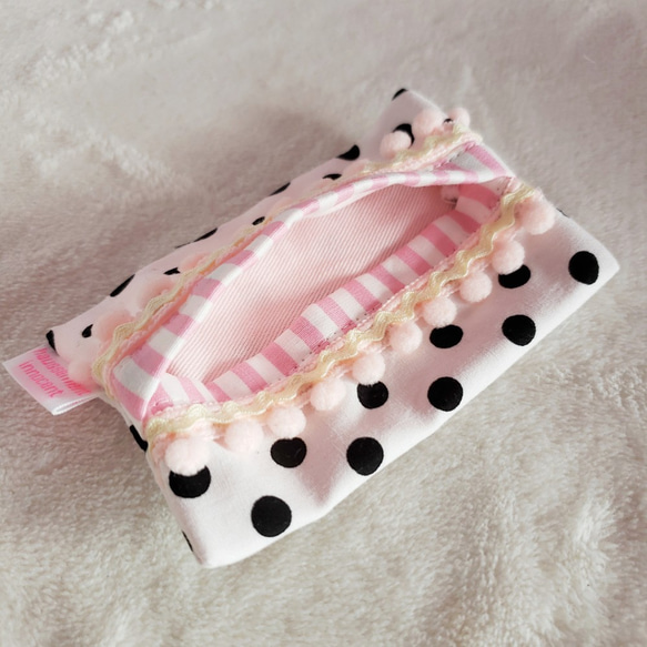 單色圓點兒童口袋紙巾盒 第3張的照片