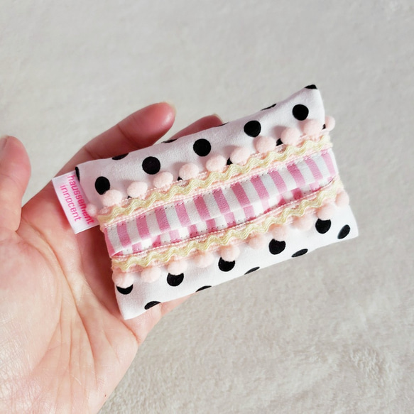 單色圓點兒童口袋紙巾盒 第1張的照片