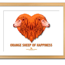 【A3サイズ】ORANGE SHEEP OF HAPPINESS（幸せのオレンジ羊） 1枚目の画像