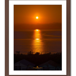 【A3サイズ】SUNSET ON THE IWAI COAST（岩井海岸の夕陽）縦バージョン 1枚目の画像