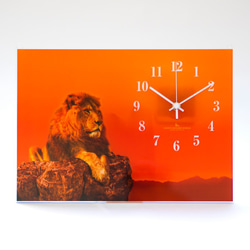 【掛け時計】明日のライオン（アクリル製） 1枚目の画像