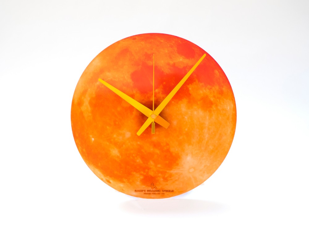 【掛け時計】ORNGE MOON（アクリル製）