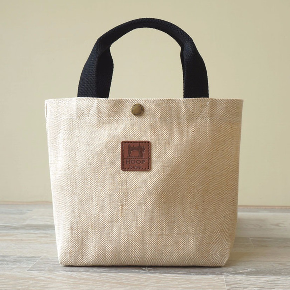 『琥珀帆布手提包』日系棉帆布-懷舊麻布 第2張的照片