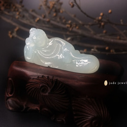ニルヴァーナ - ヒスイの天然氷の種類（ミャンマーヒスイ）仏の装飾品 2枚目の画像