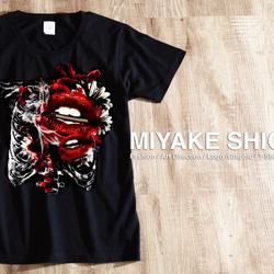 心の叫び - 黒［Tシャツ］MIYAKE SHIGEO 1枚目の画像