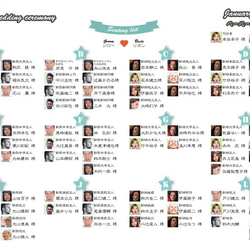 ティファニー風ブルー230円写真入れオーダーメイド席次表 リボン★送料無料 5枚目の画像