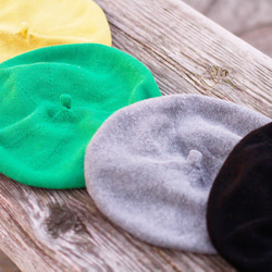 受注生産）ふくろうの刺繍　年中使えるコットンベレー帽　コットン100%　フクロウ親（父親） 4枚目の画像