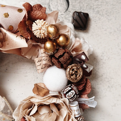 バレンタインリース バレンタインリース(19cm)＊ショコラティエのバレンタインブーケ