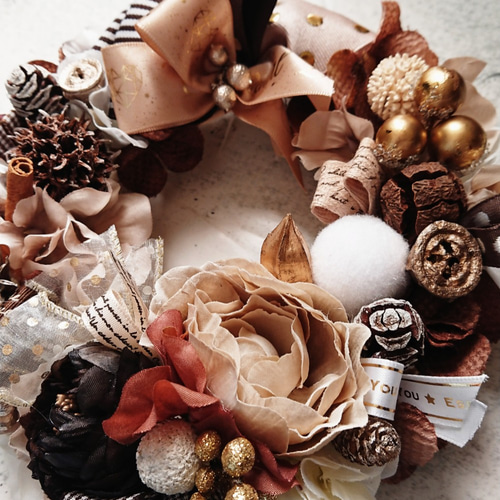 バレンタインリース(19cm)＊ショコラティエのバレンタインブーケ