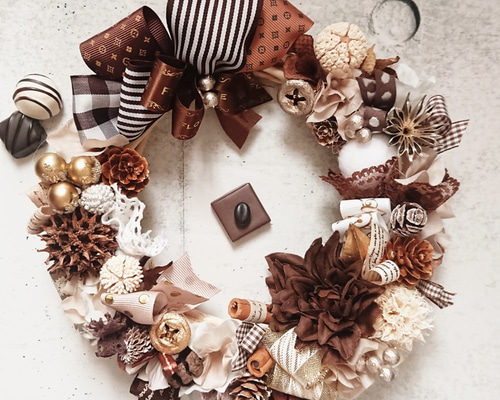 オリジナルリースブラウンL 0_7ebd52b4467b4da02497710b29de