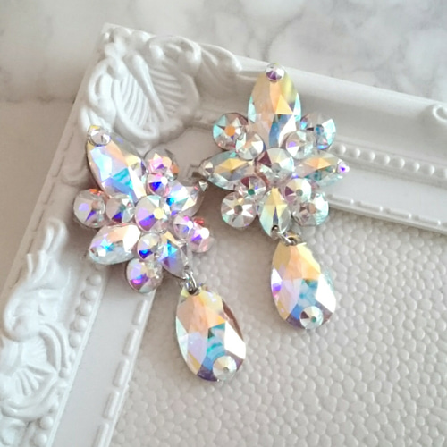 【通販 人気】 受注製作品】社交ダンス 競技ダンス イヤリング/ピアス イヤリング・ノンホールピアス