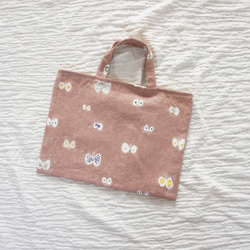 ミナペルホネン hanahane ピンク レッスンバッグ 通園バッグ 通園