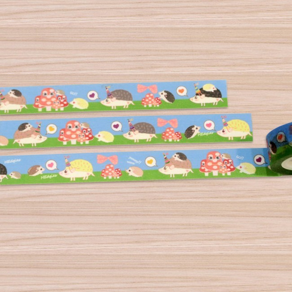 ＜小刺蝟郊遊趣＞ ハリネズミ 刺蝟紙膠帶/Masking tape/マスキングテープ 第3張的照片