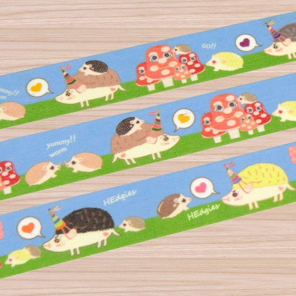 ＜小刺蝟郊遊趣＞ ハリネズミ 刺蝟紙膠帶/Masking tape/マスキングテープ 第4張的照片