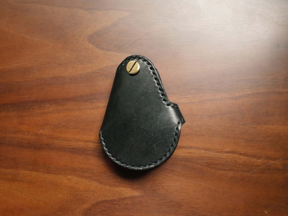 IPPI－GOGORO鑰匙皮套-口袋款－黑色 真皮／手工 第2張的照片