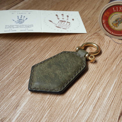 Badalassi pueblo磨砂皮 悠遊卡晶片吊飾－鑰匙圈款－綠色 第2張的照片