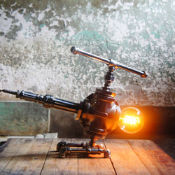 Edison-industry復古 工業風 LOFT 直升機   不鏽鋼極度限量拋光白金版 第3張的照片