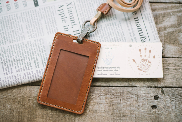 Italy Buttero Leather ID Holder / Old Hardware Accessories 5枚目の画像