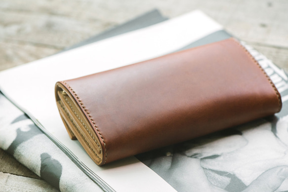 Italy Buttero Leather Long Wallet / Handmade 9枚目の画像