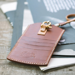 Italy Buttero Leather iPhone Case / 4 Cards Slots / Handmade 1枚目の画像