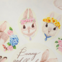 2cm紙膠帶 - Bunny and floral兔子與花 第2張的照片