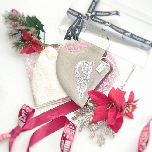 差がつく高級レース☆肌荒れしない 最も美しいマスク マスクカバー  