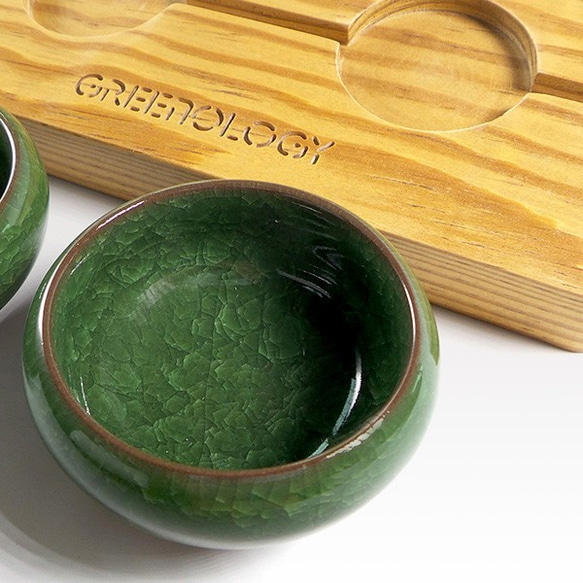 Greenology 陶瓷小碗花盆配木底座 第8張的照片