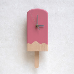 アイスキャンディー振子時計（ストロベリー） 1枚目の画像