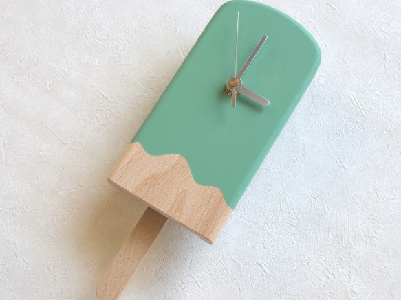アイスキャンディー振子時計（ミント） 3枚目の画像