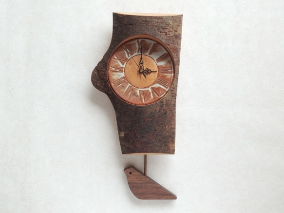 陶板の文字盤の振子時計 その1 1枚目の画像