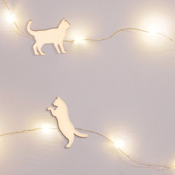 猫の星吊り線ライト（長さ5メートルのUSB電源） - ラインライト/ライトバー/壁の装飾 2枚目の画像