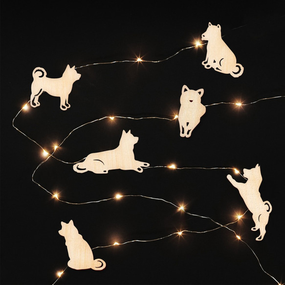 Shiba Inu星吊りラインライト（長さ5メートルUSB電源）-ラインライト/ライトバー/壁の装飾 3枚目の画像