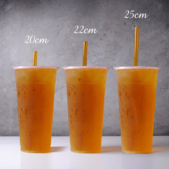 22cm【ロングストロー尖ったピアス飲料シールフィルム】（口径0.8cm）ラージカップハンドカップスペシャルレインボーグラススト 9枚目の画像