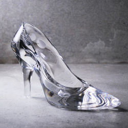 19cm【シンデレラガラス靴】プロポーズ用シンデレラガラススリッパクリスタルガラス靴（ご注文の際は刻印内容にご注意ください） 1枚目の画像