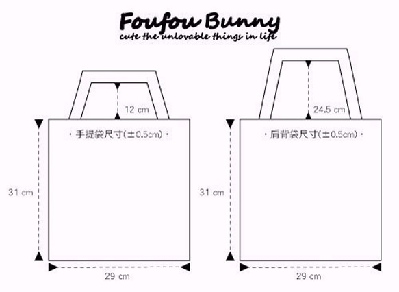 《Foufou》胚布植絨小手袋 - 夢想旅行 第3張的照片