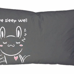 《Foufou》Pillow Case - Hand in hand to sleep . Rabbit (White) 3枚目の画像