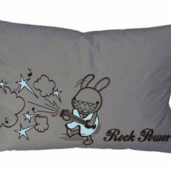 《Foufou》Pillow Case - Sweet Power . Rock Power (White) 3枚目の画像